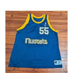 Champion VTG Dikembe Mutombo Denver Nuggets Jersey Size 48/XL